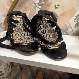 Jimmy Choo sparkly straps heels